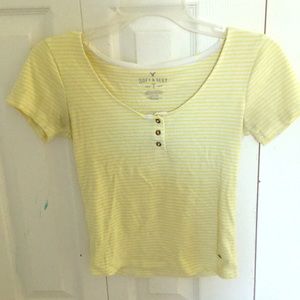 Yellow American eagle shirt